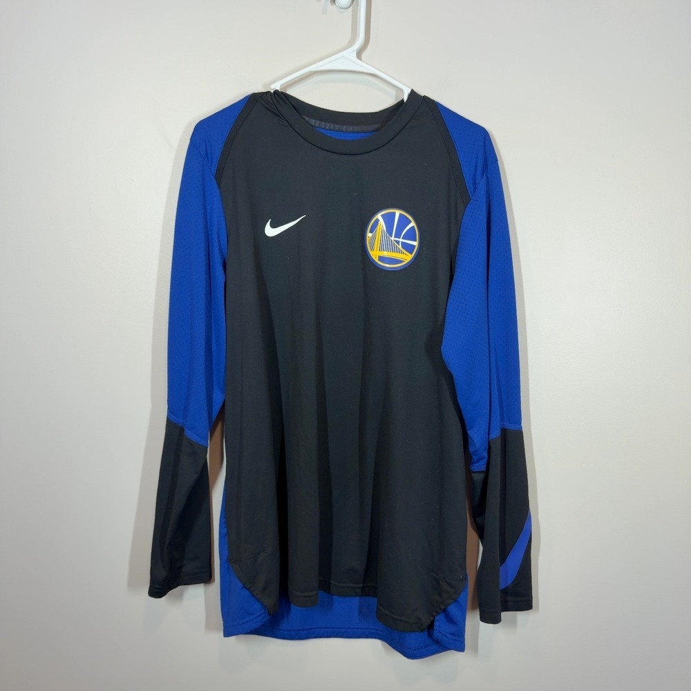 Nike Golden State Warriors NBA Dri-FIT Shooting Shirt Long Sleeve Size Large